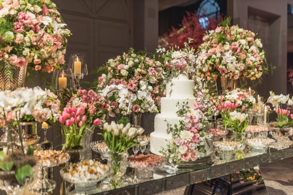 wedding cake in a restaurant